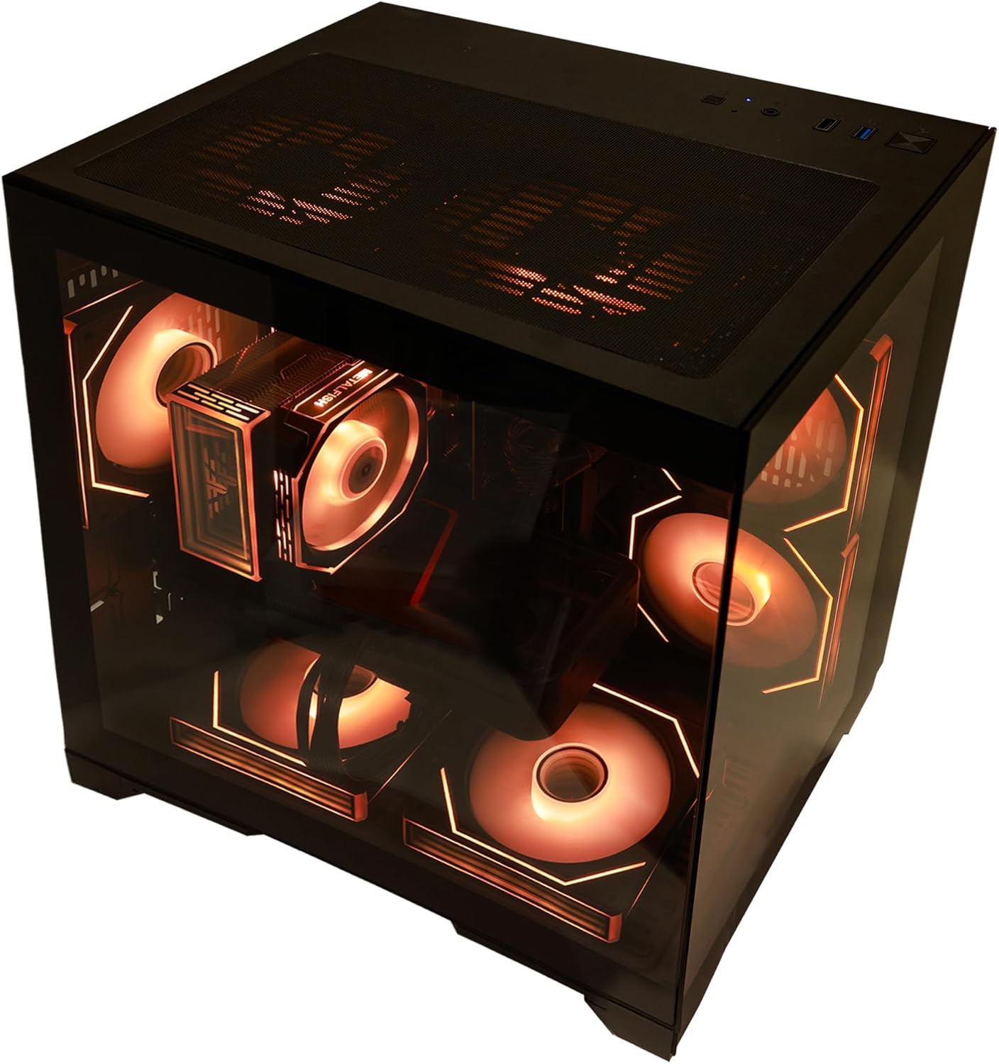 Gaming Desktop Intel Core i5-14400F 2.5-4.6 GHz 10 Core, GeForce RTX 5060 8GB, 32GB DDR4 RAM 3200MHz,1TB PCIe SSD, Wi-Fi & BT,Win 11, Prebuilt Tower RGB Computer-Black - Image 7