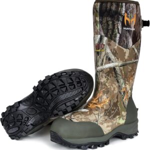 Hunting Boots for Men with 1600g Insulation, Waterproof Rubber Boots with 4mm Neoprene & 2mm Fleece Lining, Rated to -20°F, Anti-Slip Outsole & Steel Shank for Hunting and Outdoor Work