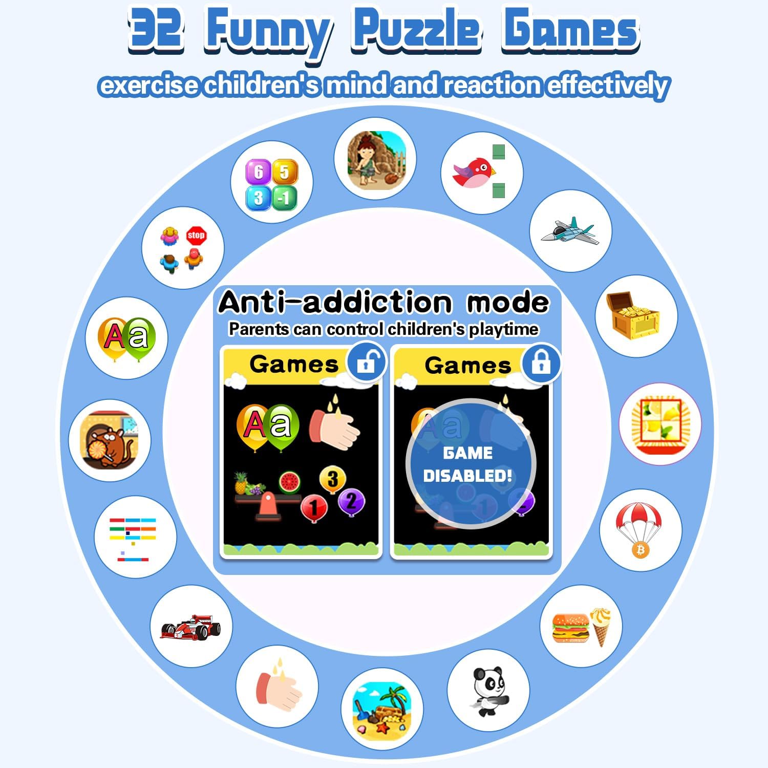 Kids Waterproof Smart Watch Gift for Boys Ages 3-12, 32 Puzzle Games, HD Touchscreen, Dual Camera, Vedio Pedometer Music Player, Kids Watch Toy Birthday Gifts for Boys Ages 5 6 7 8 9 10 (Black) - Image 5