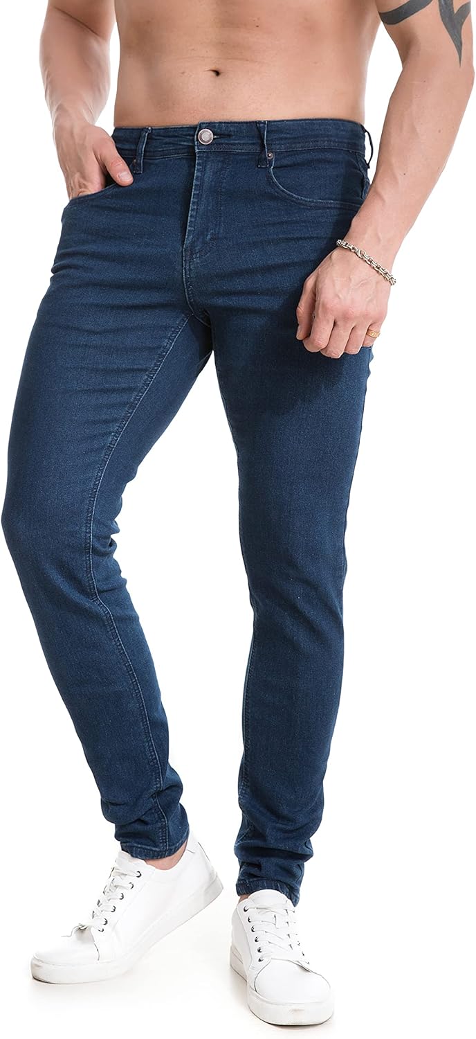 TEGIAS Mens Slim Fit Stretch Jeans Classic Comfort Regular Fit - Image 3