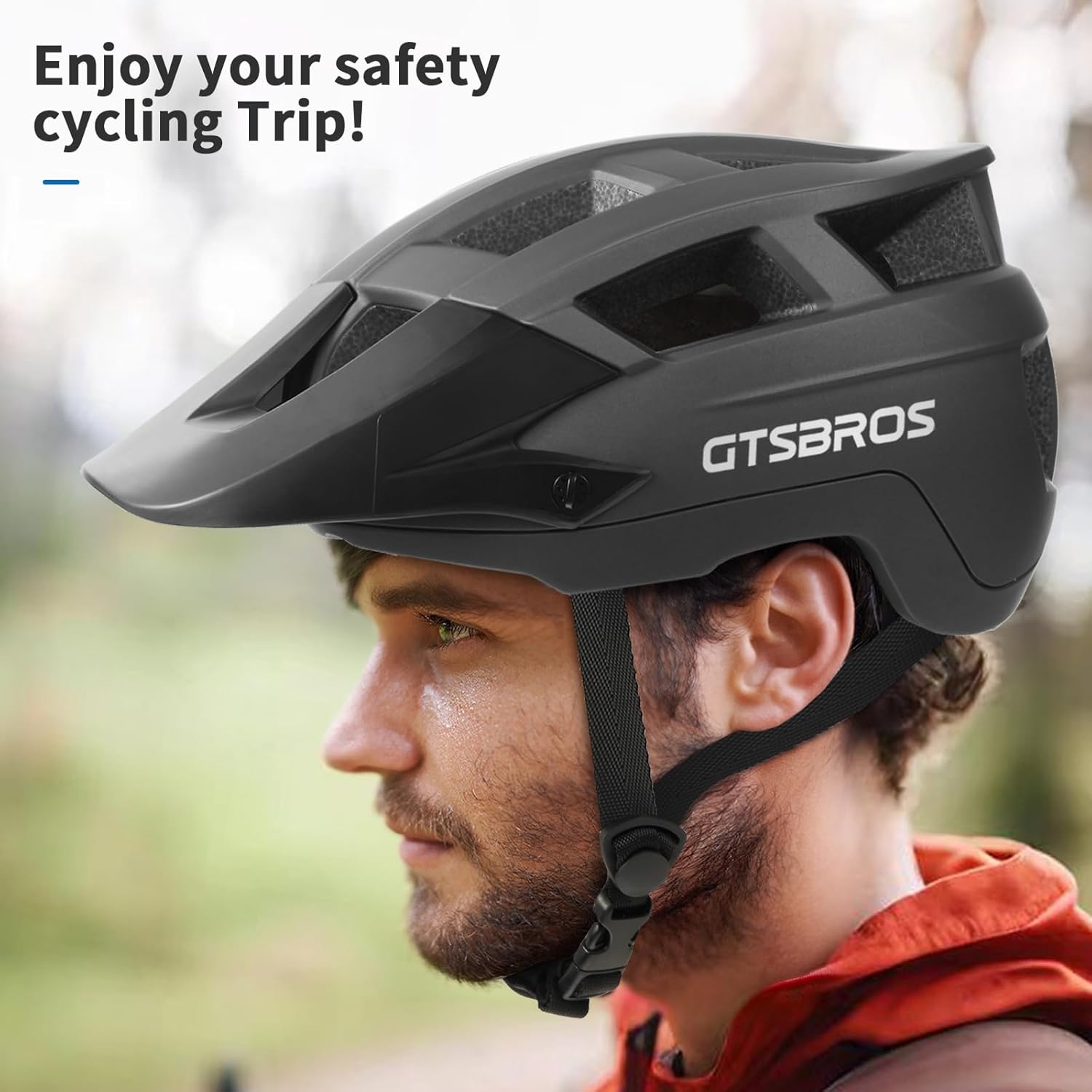 Mountain Bike Helmet for Adults - Dual Shell Lightweight MTB Bicycle Helmet Adjustable for Adults Men Women Youth - Image 7