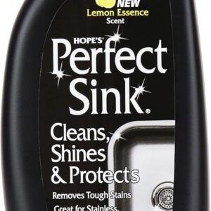 HOPE’S Perfect Sink Cleaner and Polish, Restorative, Removes Stains, Cast Iron, Corian, Composite, Acrylic, 8.5 Fl Oz