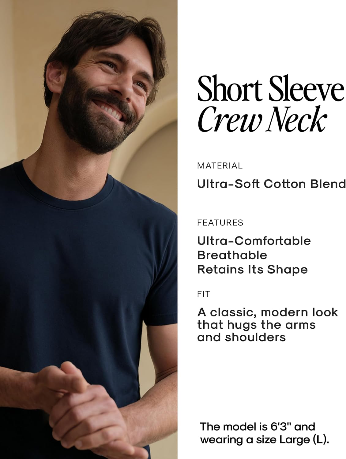 True Classic Mens T-Shirts – Short Sleeve Crew Neck T Shirts for Man, Cotton Blend Plain Novelty Men's T-Shirts - Image 9