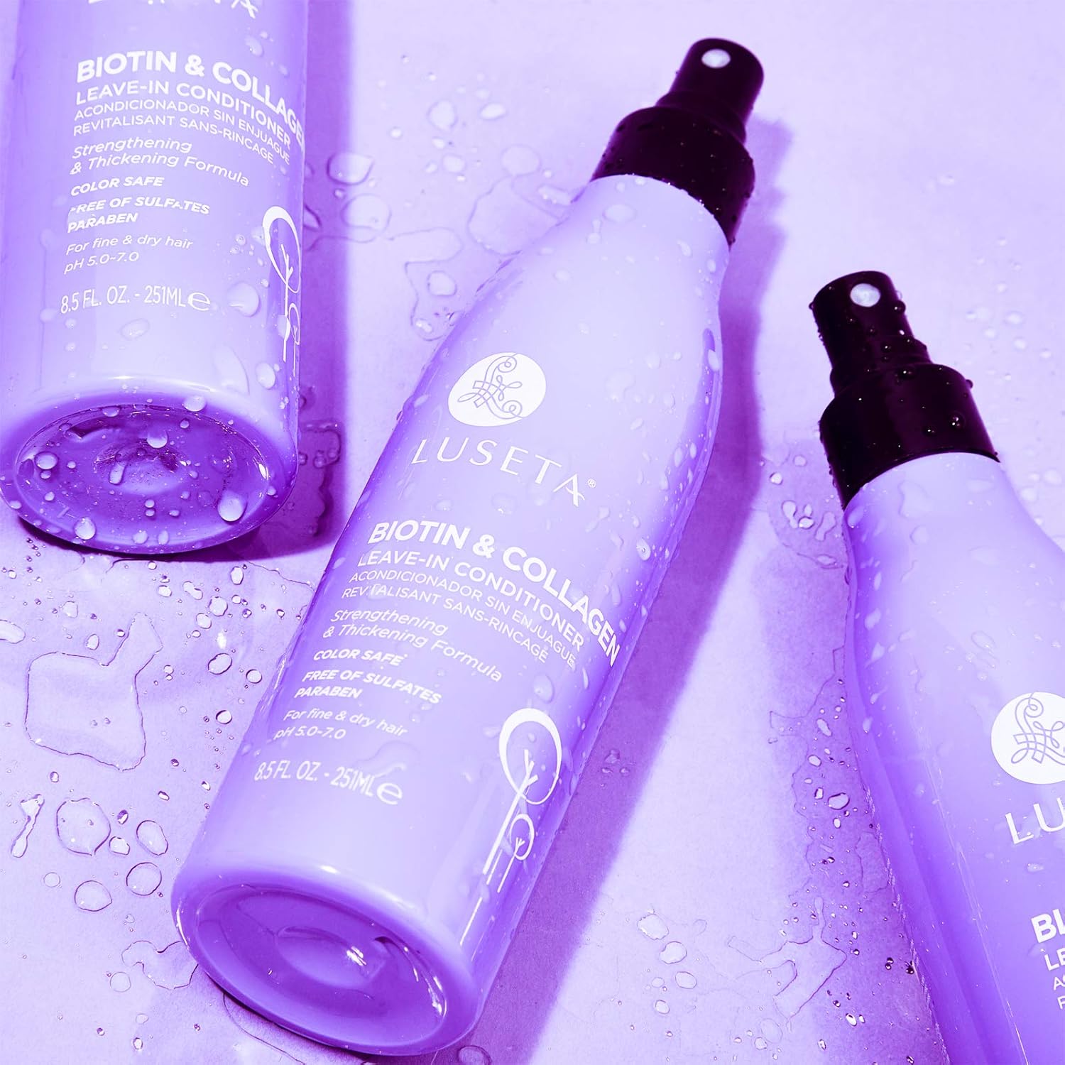 Luseta Biotin Leave in Conditioner for Dry Damaged Hair, Natural Thickening Volume Conditioner for Hair Loss and Thinning,8.5Fl Oz, Hair Detangler Spray for Women - Image 5