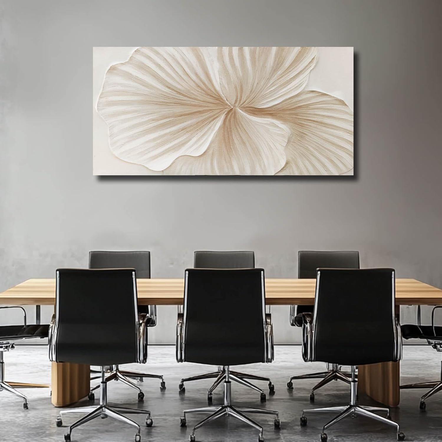 WINKAILIN White and Gold wall Art Abstract Floral Painting Modern 24x48 Artwork Minimalist Canvas for Bedroom Living Room Office Home Decoration - Image 4