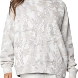 Camo Hoodie Womens Maple Leaf Fleece Hooded Sweatshirt Oversized Camouflage Hoodies For Women Trendy