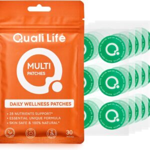 Multi Plus Topical Patch for Women & Men, Essential Daily Healthy Patches with D3&K2 for Hours Release, 28 Nutrients with Iron Support, 30 Days Supply