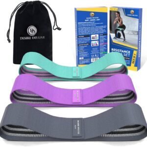 Desire Deluxe Resistance Band Exercise Workout Equipment Bands Set for Working Out Physical Therapy – Men & Women Elastic Stretch Booty Gym Equipment Accessories – Home, Fitness, Pilates, Yoga Pack 3