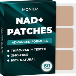 NAD Patches for Women & Men | NAD+ Patch for Energy & Healthy Aging | with CoQ10 & Nicotinamide | 60 Day Supply