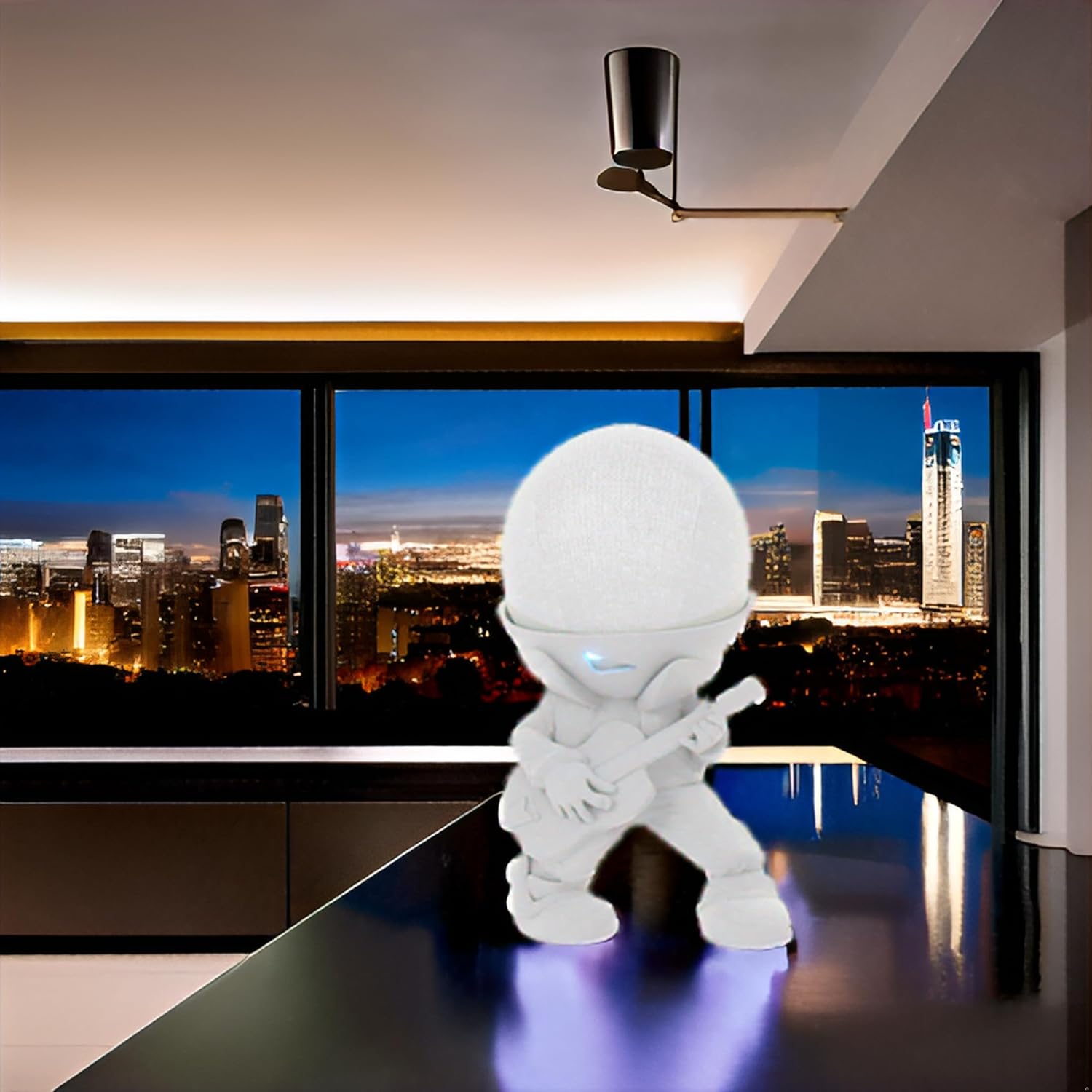 Splin Table Stand Holder Compatible with Amazon Alexa Smart Speaker Echo Dot (4th and 5th gen.) and Apple HomePod Mini, Vegas Boy (White) - Image 2