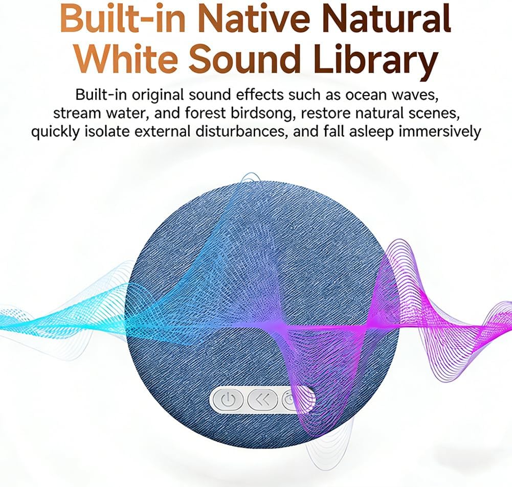 2026 New Sleep Pillow Speaker, Bluetooth Pillow Speaker with White Noise Timer Wireless Sleep Aid with Stereo Bass Private Sleep Headphones for Adult Kids (Pink) - Image 7