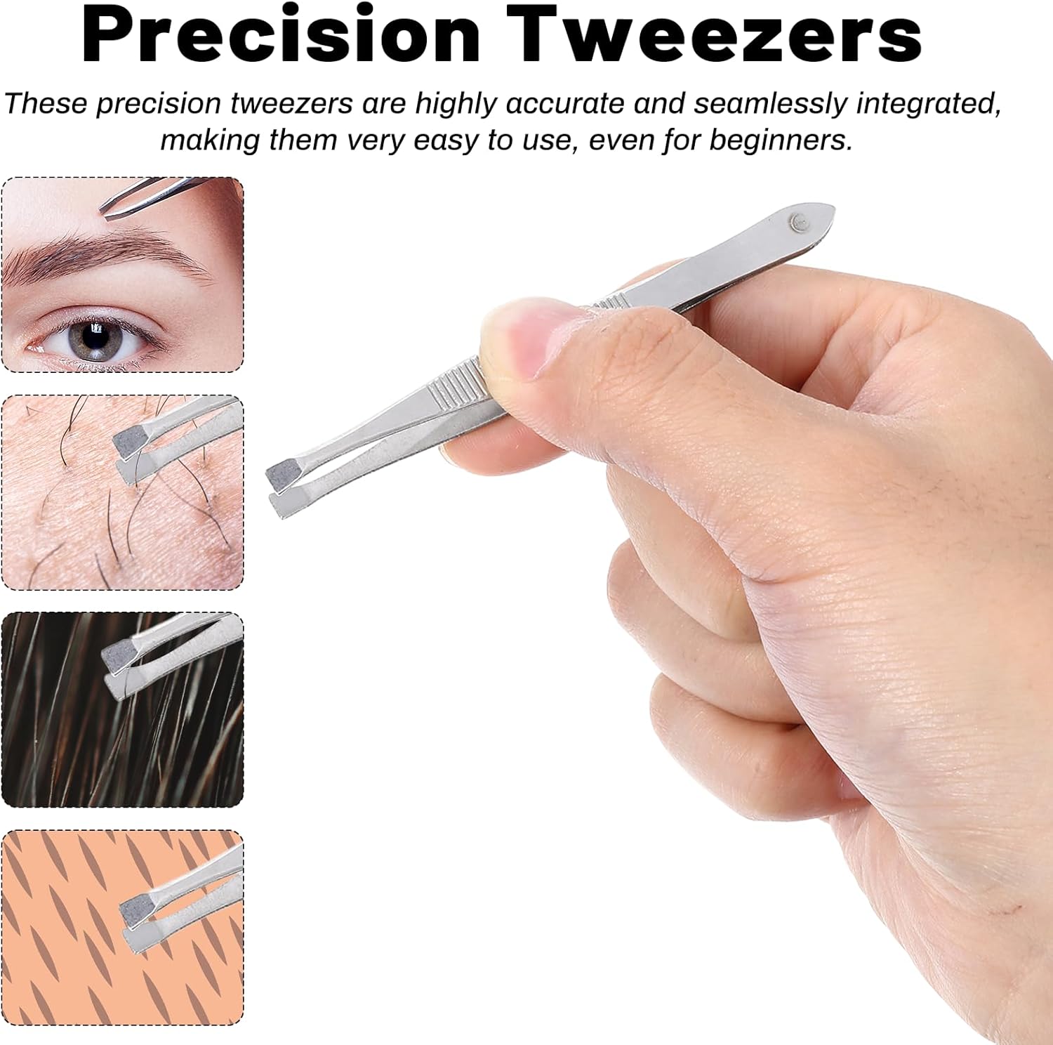 7 Pcs Travel Manicure Set Nail Clipper Set Gifts for Men & Women Fingernail Grooming Kit, Travel Clipper Kit with Nail Care Tools Beauty Scissors Tweezers PU Black Leather Pouch - Image 6