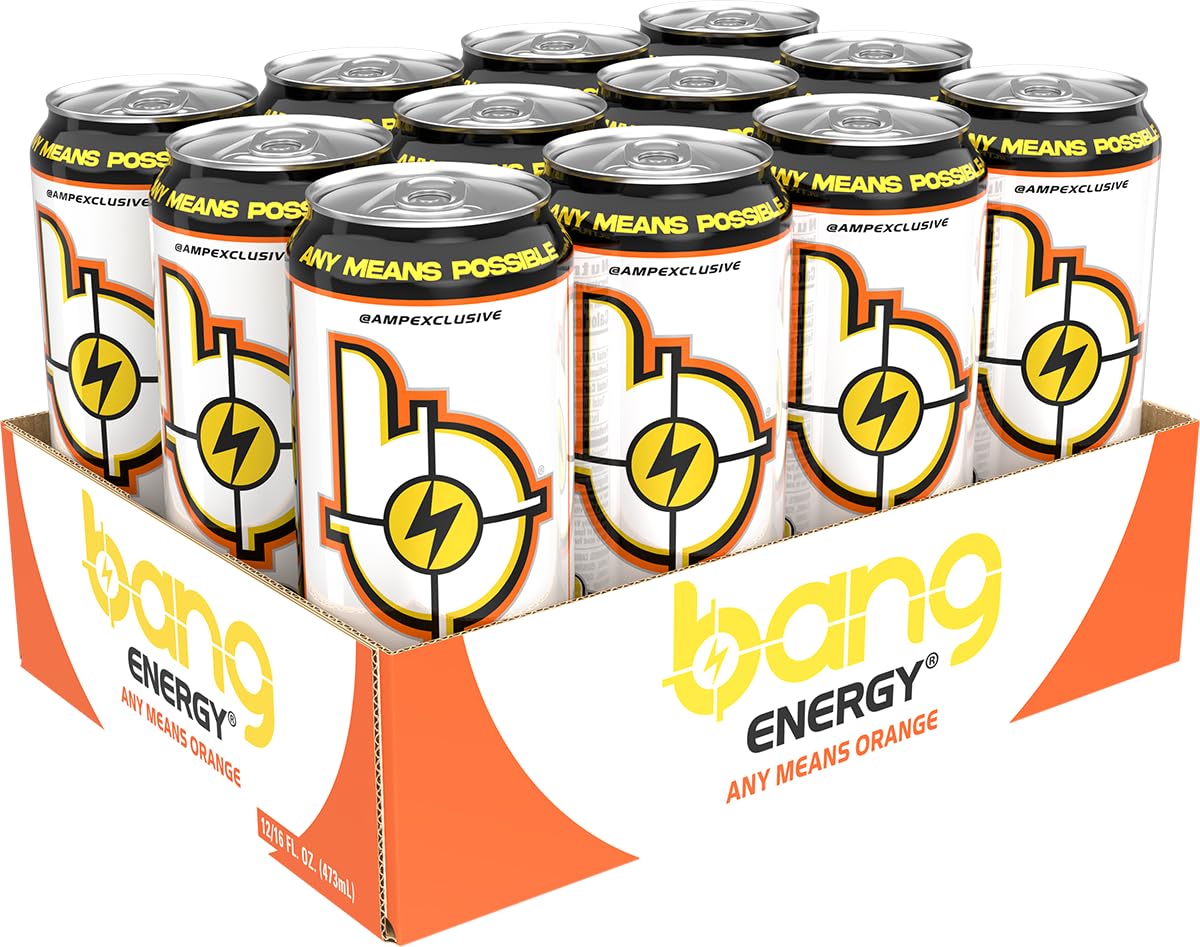 Bang Energy Any Means Orange, Sugar-Free Energy Drink, 16-Ounce | Pack of 12 - Image 2