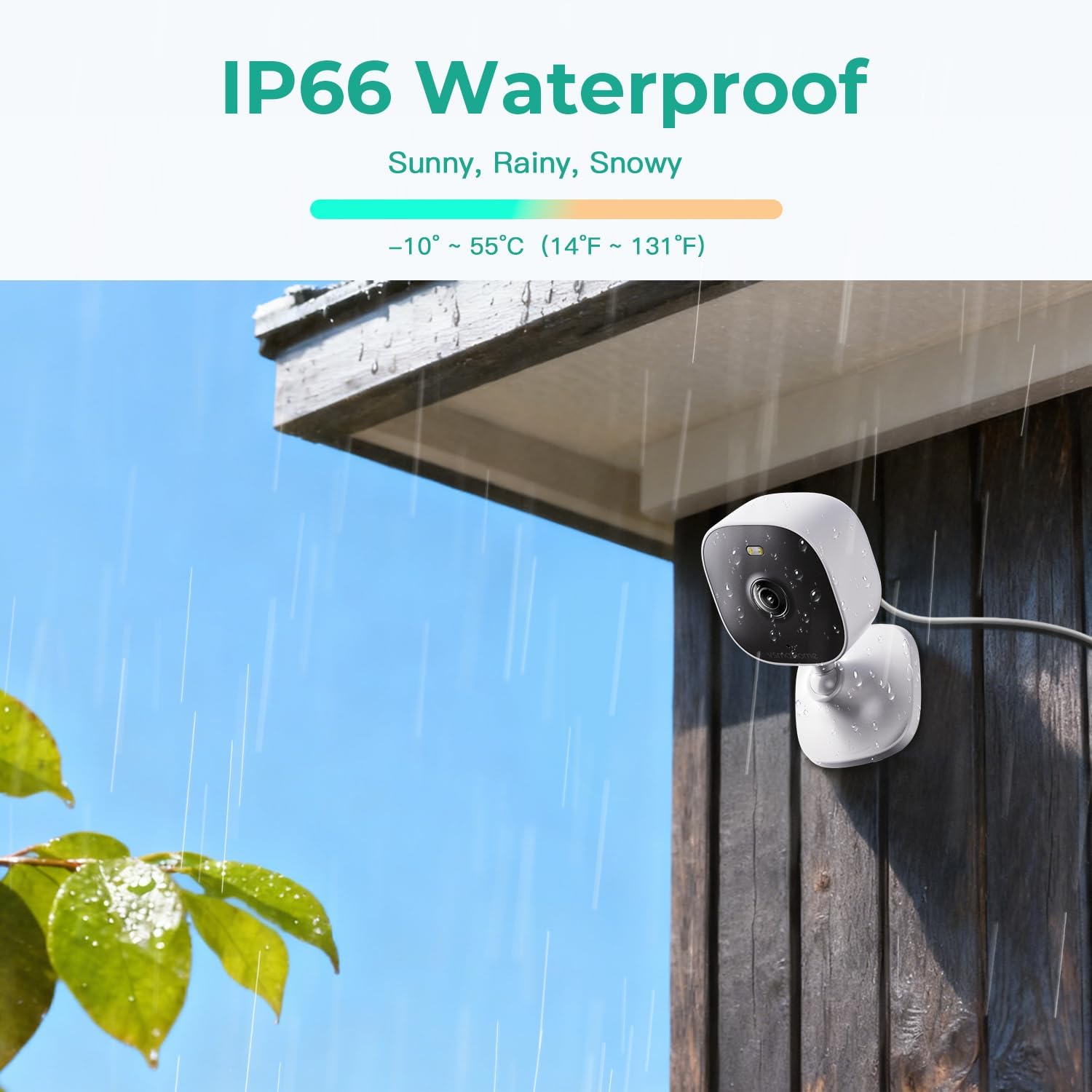 4MP Outdoor Indoor Cameras for Home Security, Outdoor Security Camera Indoor, 2.4g/5g Cameras for House/Pet/Baby, Plug and Play, Support 128G Card Storage (Not Included), Wired, 2PCS - Image 4