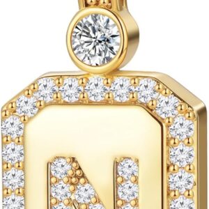 Gold Initial Necklaces for Women, Gifts for Her Birthday Gifts Women Anniversary for Wife Birthday Gift ideas, 24K Gold Filled Gold Letter Necklace for Women’s Jewelry Gifts with Rope Chain