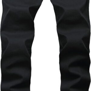 Qazel Vorrlon Men’s Blue Skinny Jeans Stretch Washed Slim Fit Pencil Pants