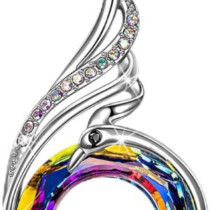 Kate Lynn “Rise From the Ashes Phoenix Necklace Made with Crystals from Austria, 18″+2” Necklace, Packaged with Jewelry Box, Birthday Gift for Women, Symbol of Luck and Renewal