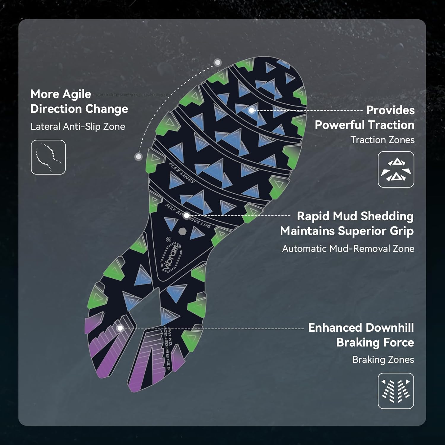 KAILAS Men's FUGA EX 3 Trail Running Shoes Lightweight Slip Resistant Breathable Jogging Hiking Sneakers - Image 6