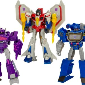 Transformers Decepticon Commander 3-Pack of 5-Inch Robot Action Figures for Boys and Girls, Starscream, Shockwave & Soundwave, Interactive Toys for Kids Ages 6 and Up (Amazon Exclusive)