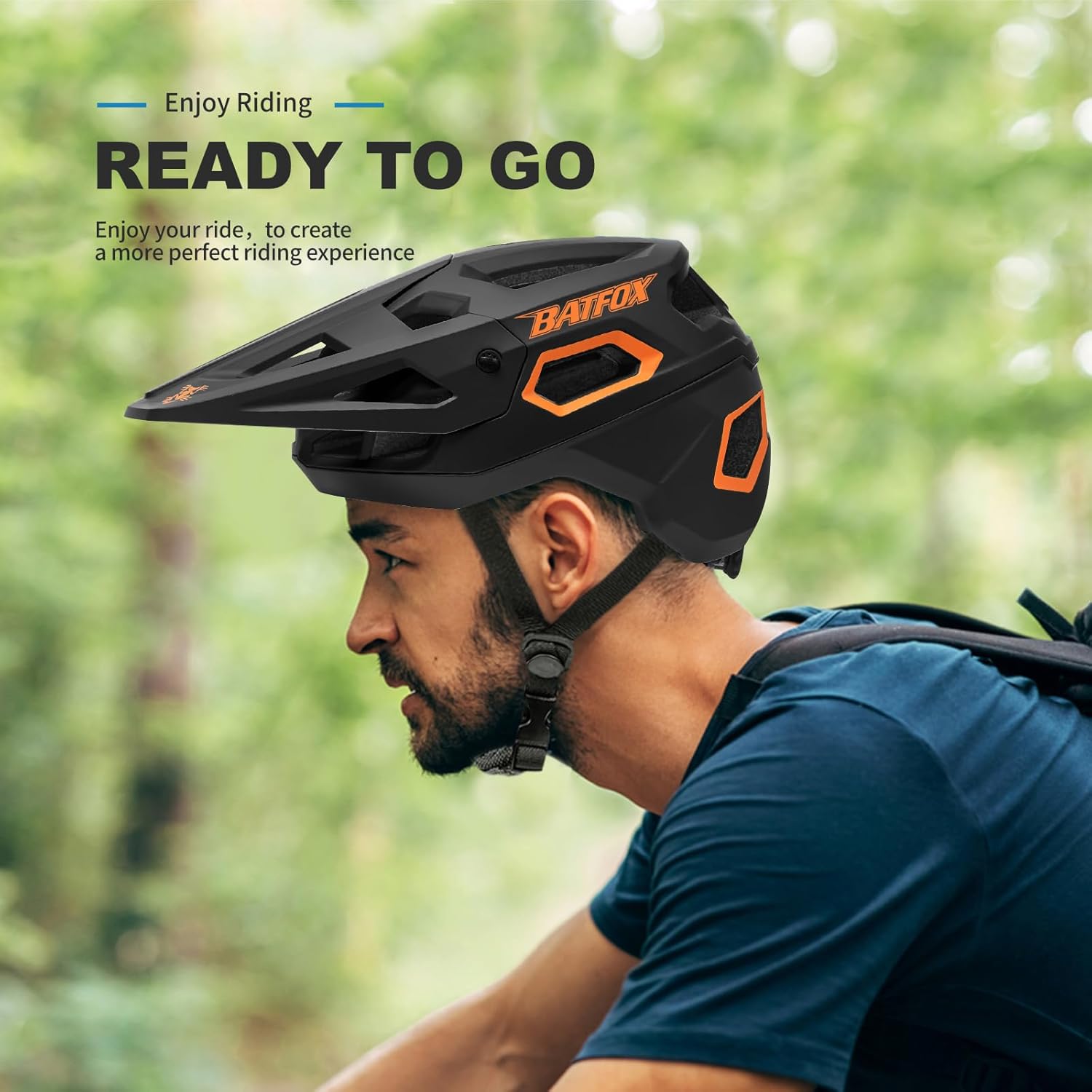 BATFOX Bike Helmet,Mountain Bike Helmet Helmets for Men Women Adults Youth - Image 6