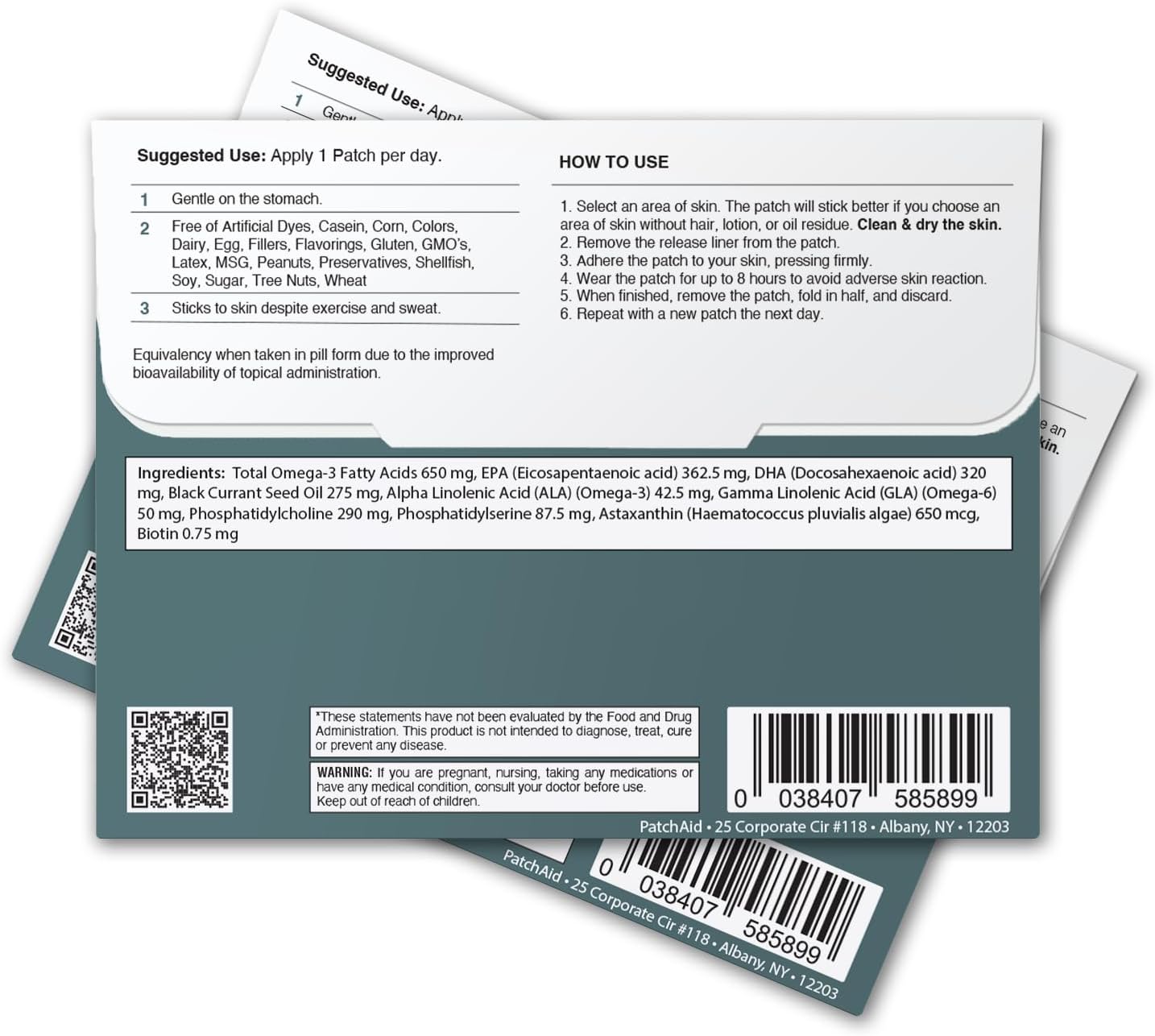 PatchAid Kids Omega-3 Topical Patch 30-Day Supply - Image 2