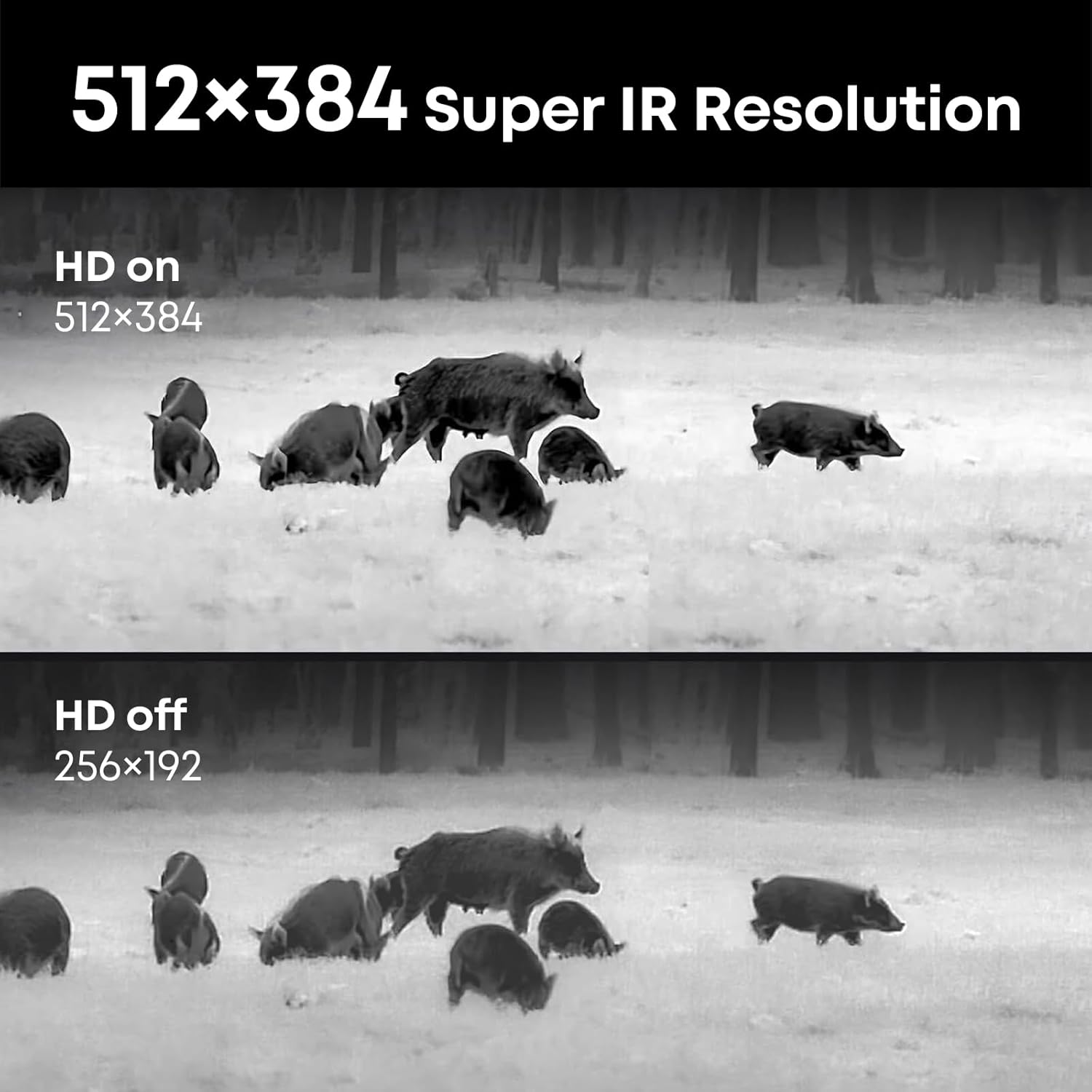 T2 Pro Thermal Monocular for iPhone, 1500 Yards Night Vision Camera with 13mm Lens, Tactical Handle, Infrared Imager for Outdoor Detecting Deer - Image 4