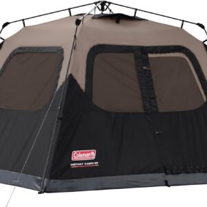 Coleman 4/6/8/10 Person Instant Camping Tent with 1-Minute Setup, Large Family Tent with Pre-Attached Poles, Air Vent, & Carry Bag, Sets Up in About 60 Seconds