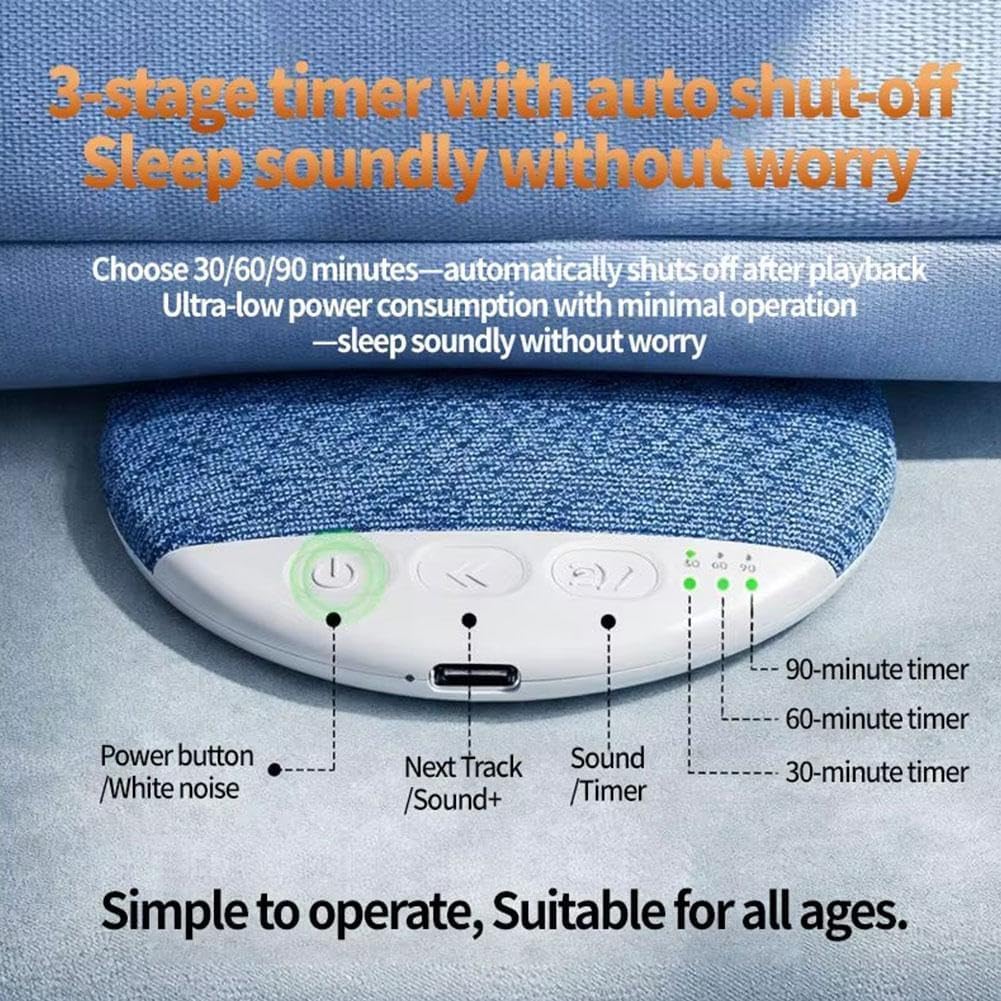 Pillow Speaker for Sleeping,2026 New Bluetooth Under Pillow Speaker with White Noise Timer Wireless Sleep Aid with Stereo Bass Private Sleep Headphones,Side Sleeper Friendly (Green, OneSize) - Image 5