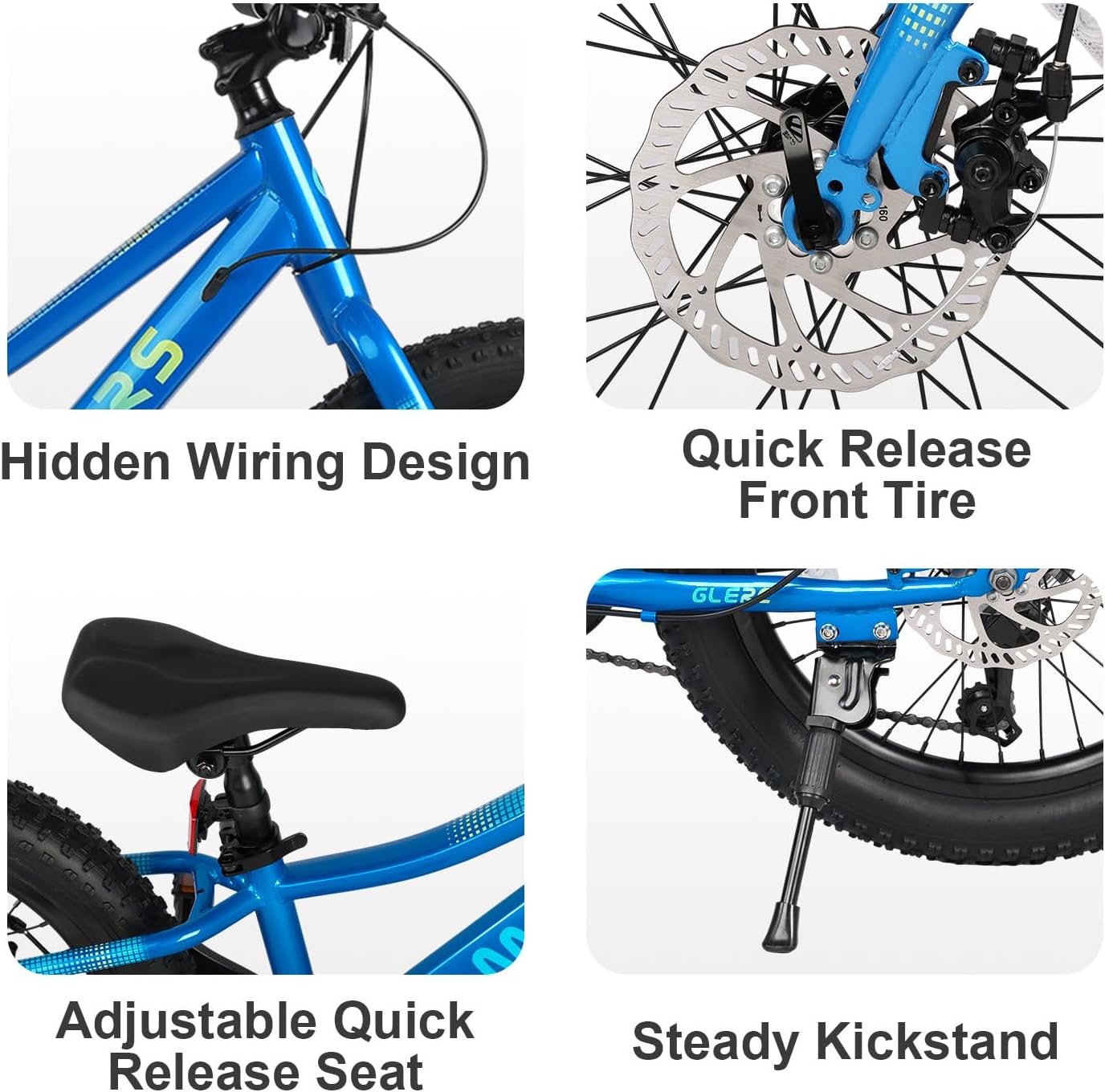 Glerc Mars Kids Mountain Bike, 20 24 Inch Fat Tire Bike for Teen Ages 6-14 Year Old, Bicycle with 2.8-Inch Wide Tires and 6 Speed Drivetrain, Multiple Colors - Image 5