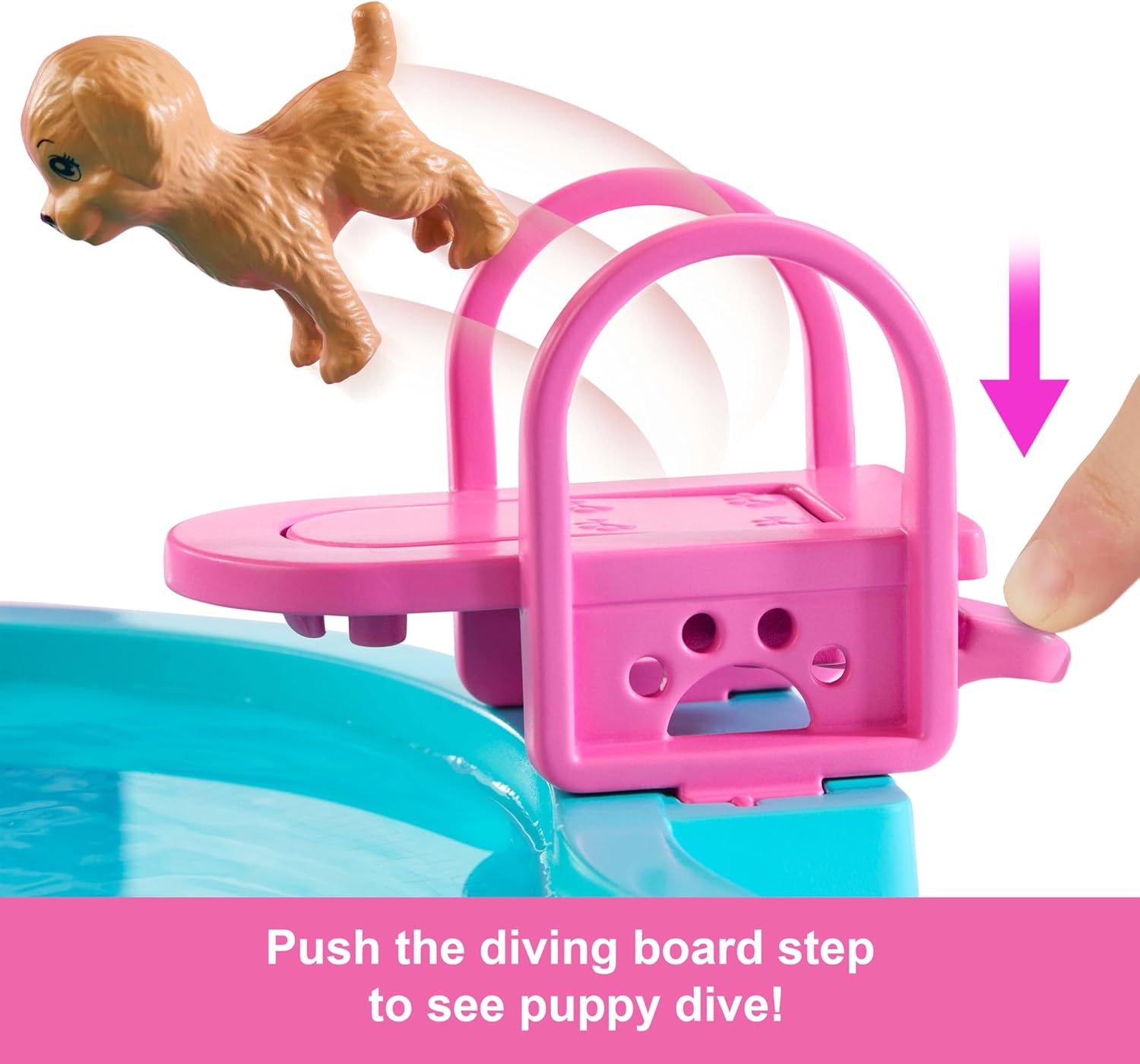 Barbie Dream Pool Playset with 6 Play Areas, Including Slide & Bubbling Hot Tub, Plus 20+ Accessories Like Pet, Floaties & More - Image 3