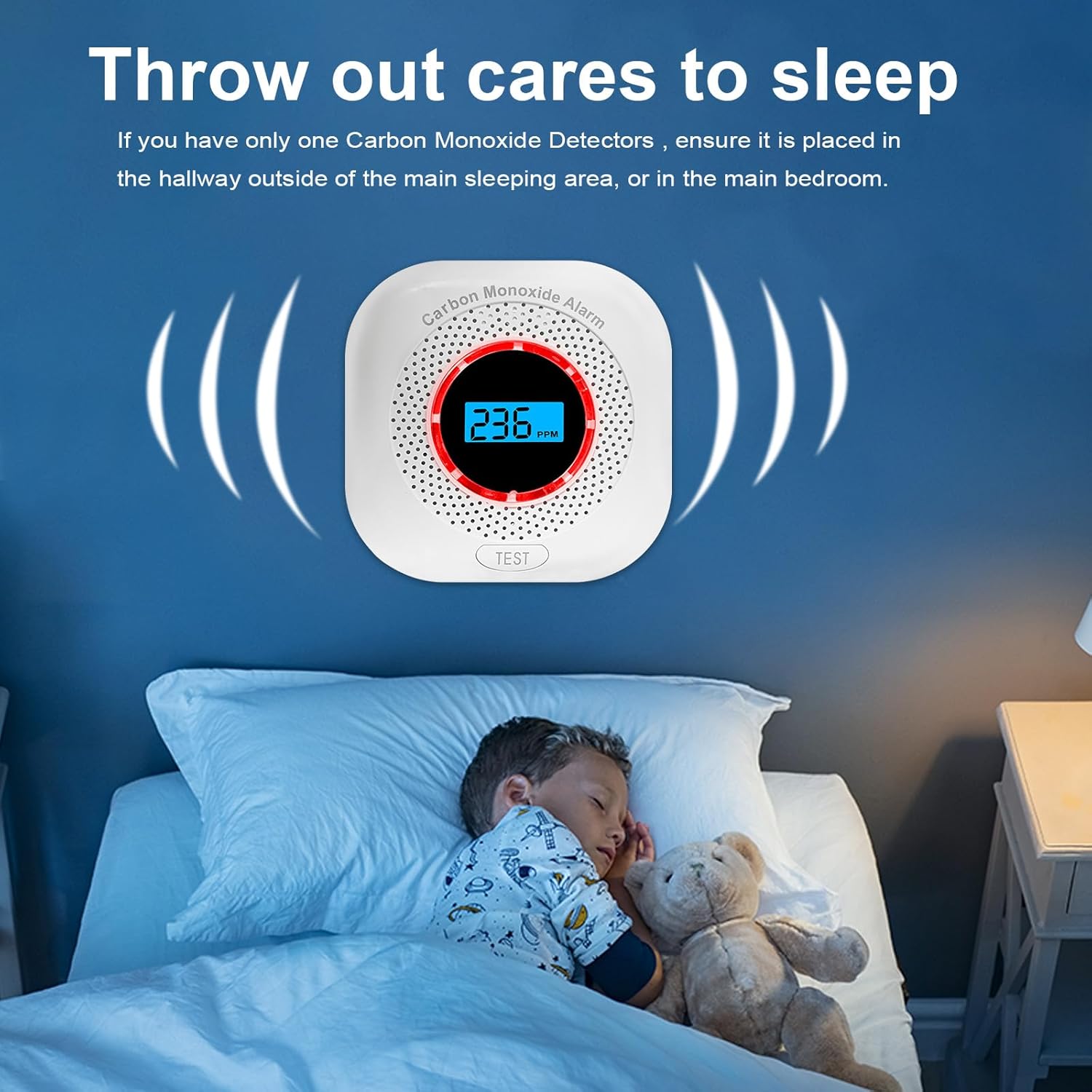 3 Pack Carbon Monoxide Detectors,CO Alarm Detector Monitor Power Operated,Portable Traval Carbon Monoxide Alarm/Monitor with Digital LCD Display for Home/Hotel/Office/RV - Image 5