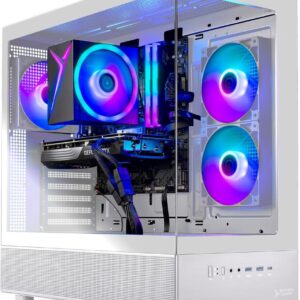 Skytech Gaming Azure 3 Desktop PC, Ryzen 7 7700 3.8 GHz (5.3GHz Turbo), NVIDIA RTX 5060 Ti 16GB, 1TB NVMe SSD, 16GB DDR5 RAM 6000, 650W Gold PSU, Wi-Fi, Win 11