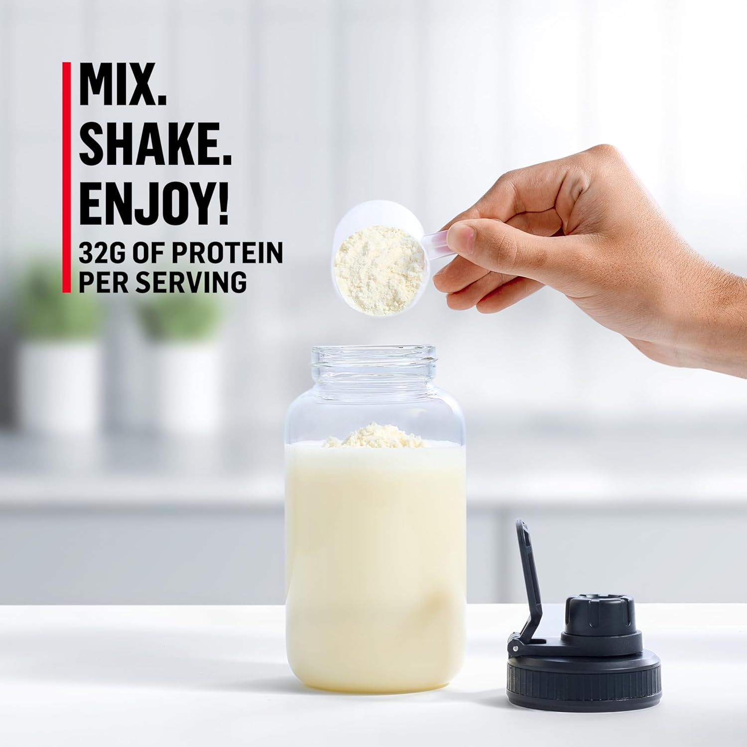 Muscle Milk Genuine Protein Powder, Vanilla Crème, 1.93 Pounds, 12 Servings, 32g Protein, 2g Sugar, Calcium, Vitamins A, C & D, NSF Certified for Sport, Energizing Snack, Packaging May Vary - Image 4