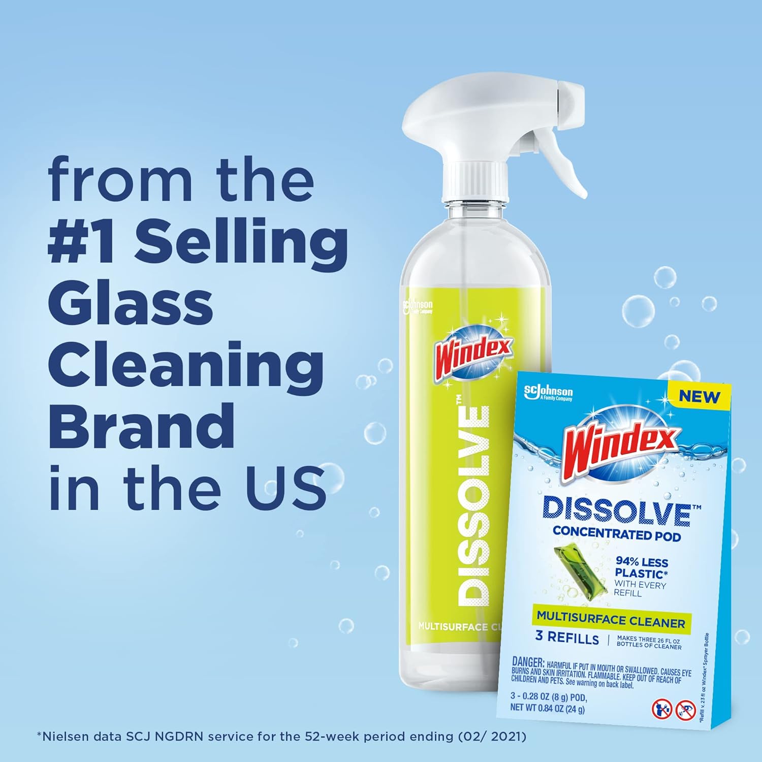 Windex Dissolve Concentrated Pods, Multisurface Cleaner, 3 Concentrated Dissolvable Refill Pods - Image 6