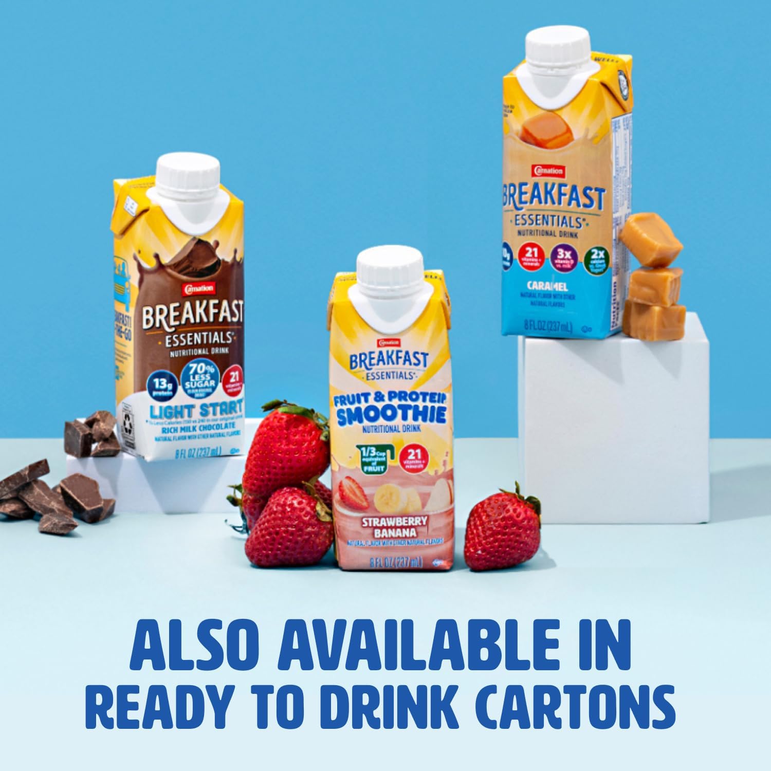 Carnation Breakfast Essentials Complete Nutritional Drink Strawberry 1.26 oz. Packet 60 Ct - Image 6