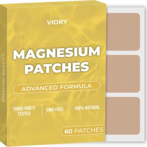 Magnesium Patches (Pack of 60) – 100% Natural Patch for Women and Men – with Calcium – Muscle and Bone Support, Calming – Enhanced Formula