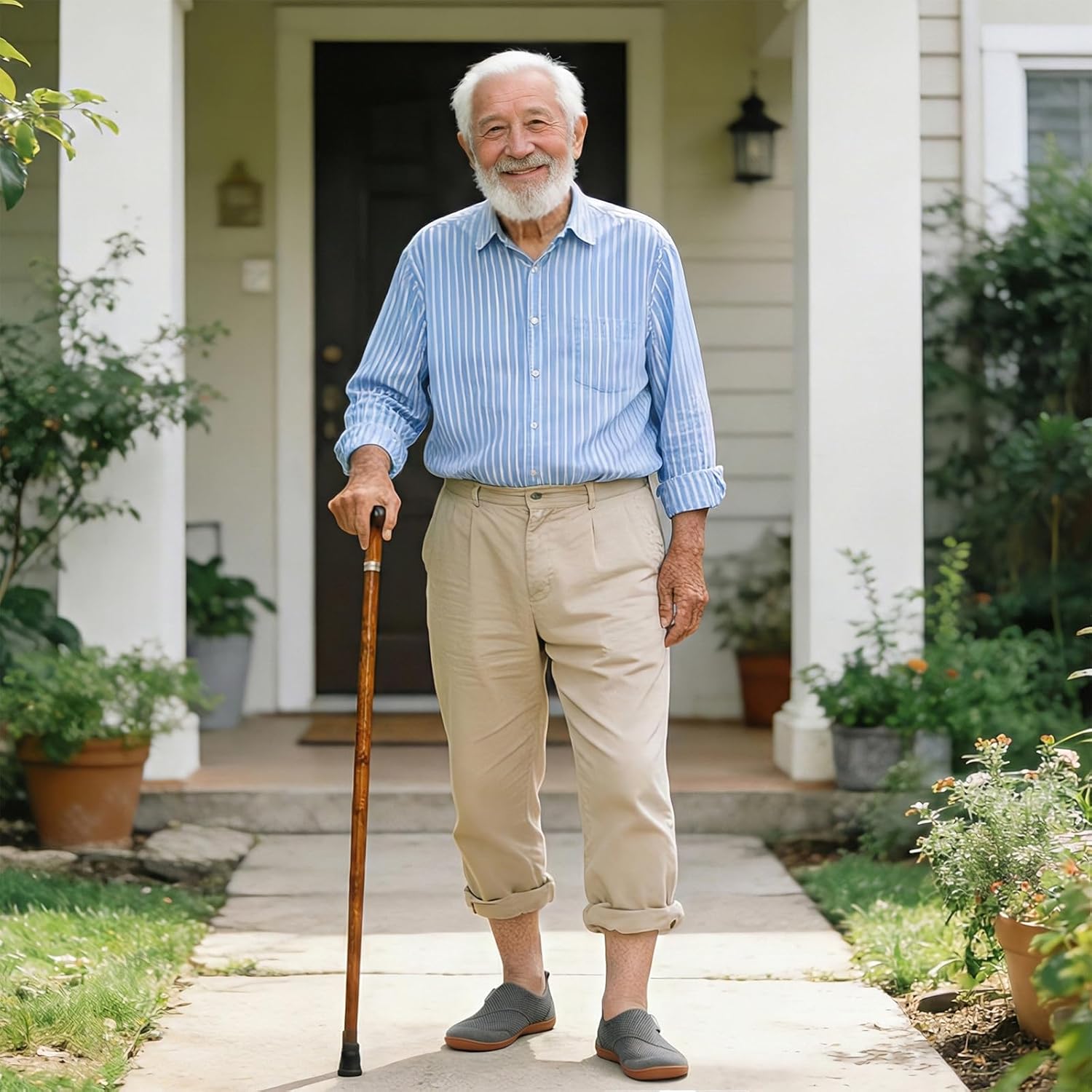 LeIsfIt Mens Wide Diabetic Shoes Adjustable Barefoot Walking Shoes Breathable Zero Drop Sneakers for Wide Width Arthritis Edema Feet - Image 2