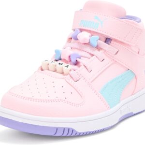Puma Unisex-Child Rebound Layup Mid Hook and Loop Shoes