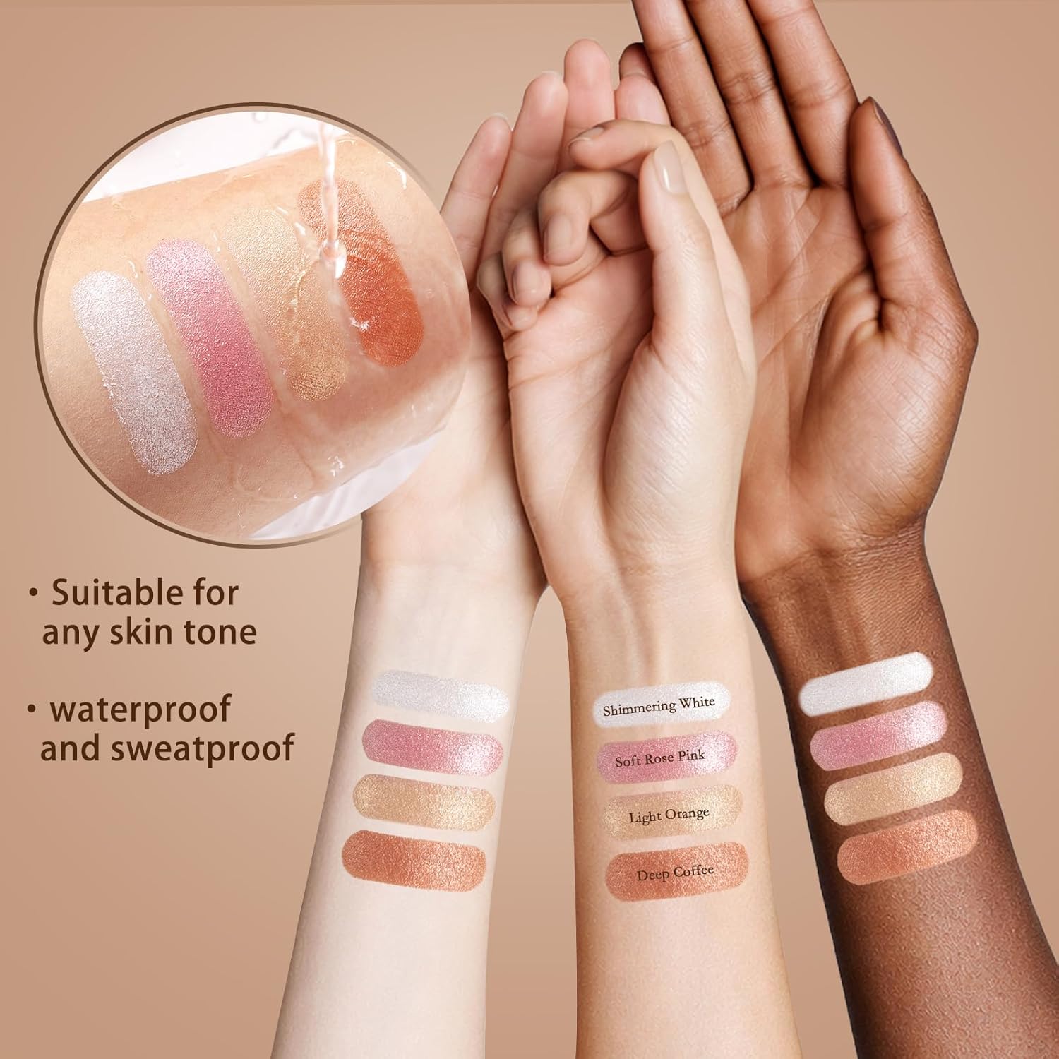 Eyes & Cheeks Makeup Palette - 4-in-1 Eyeshadow, Blush, Highlighter & Bronzer with Smooth Velvet Texture that Blends Easy, Travel-Friendly Full Face Makeup Kit, Perfect Palette Gift for Women - Image 8