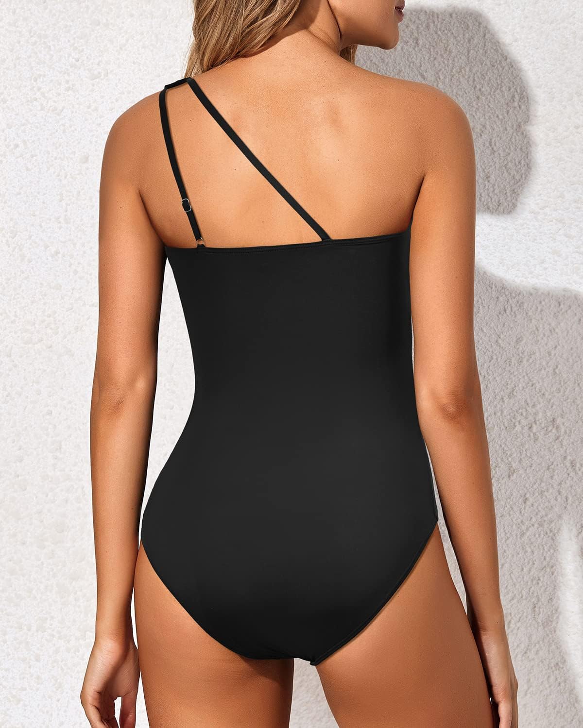 Holipick One Shoulder One Piece Swimsuit for Women Tummy Control Bathing Suits Modest Full Coverage Keyhole Swimwear - Image 2
