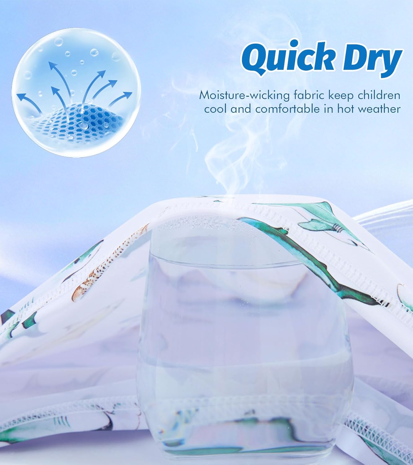 UNIFACO UPF 50+ Little Boys Long Sleeve Rash Guard Swim Shirt Premium Sun Shirt for 1-8 Years - Image 4