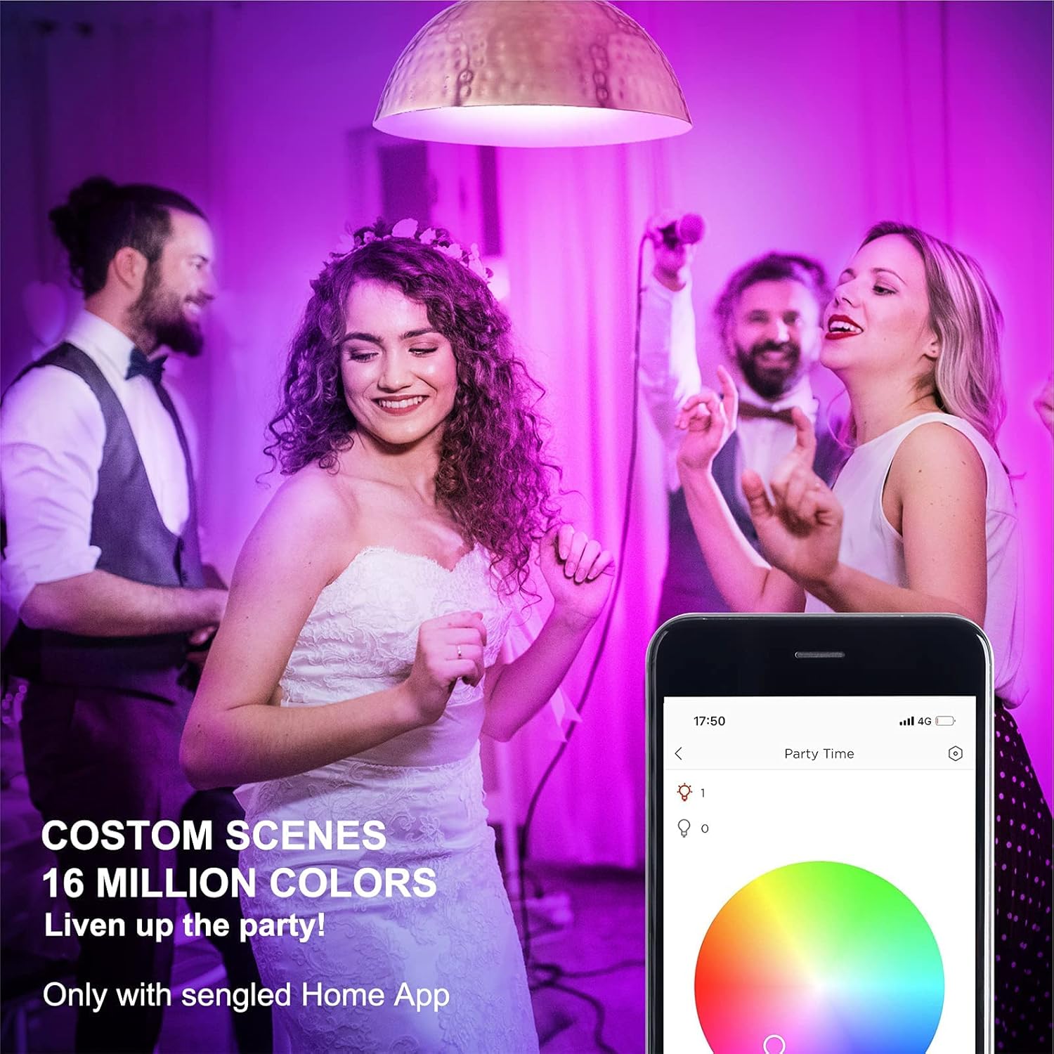 Sengled Smart Bulb, Color Changing Smart Bulbs Compatible with Google Assistant, WiFi Light Bulbs No Hub Required A19 RGB Multicolor LED Light Bulb 60W Equivalent 800LM, 2 Pack - Image 5