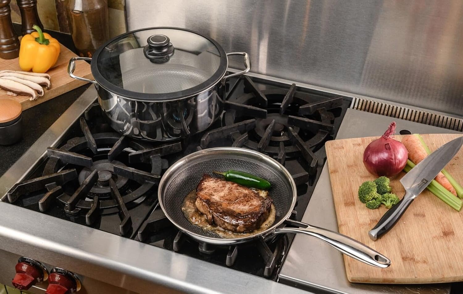 Black Cube Quick Release Cookware 7 Piece Set, Assorted Sizes - Image 4