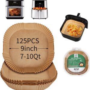 125Pcs Large Air Fryer Liners Disposable Compatible with Chefman XL 8-Qt Family Air Fryer, 9inch Square