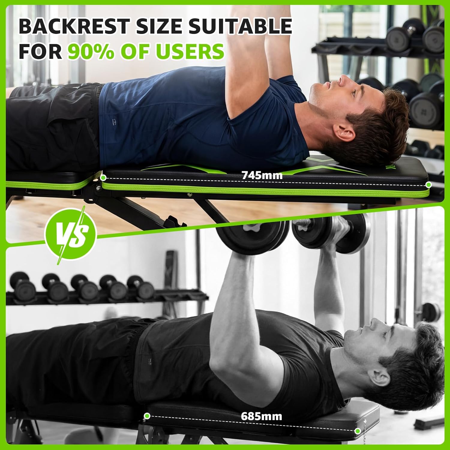 Adjustable Weight Bench, 7 Backrests Basic Workout Bench for Home Gym, Fast Folding, Stable Weight Bench for Men Women, Chest Shoulders Arms Muscles, Incline Bench Press for Full Body - Image 5