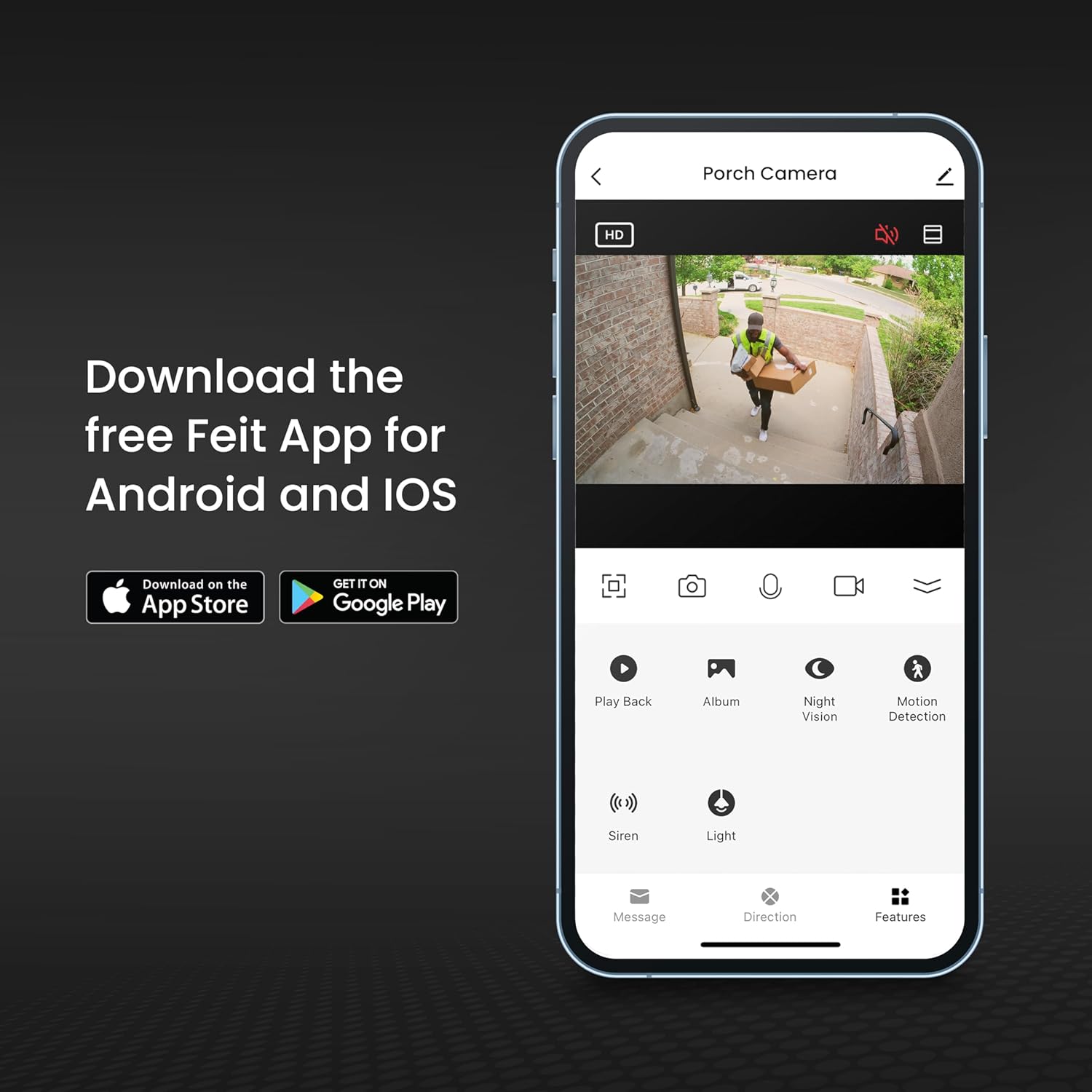 Feit Electric Smart Security Camera Bulb, 2K QHD Resolution, 2-Way Audio, Human Tracking, 350° Pan, Night Vision, Motion Alerts, E26 Base, Alexa/Google Assistant Compatible, CAM/PAN/WIFI/E26/2K - Image 11