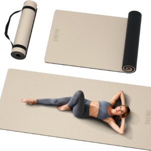 Extra Long & Wide Yoga Mat for Tall Men & Women,76”x32.6”x7mm – High Density TPE Non-Slip Both Sides, Lightweight 1.1kg with Superior Cushioning for gymnastics, Pilates, Home, Workout