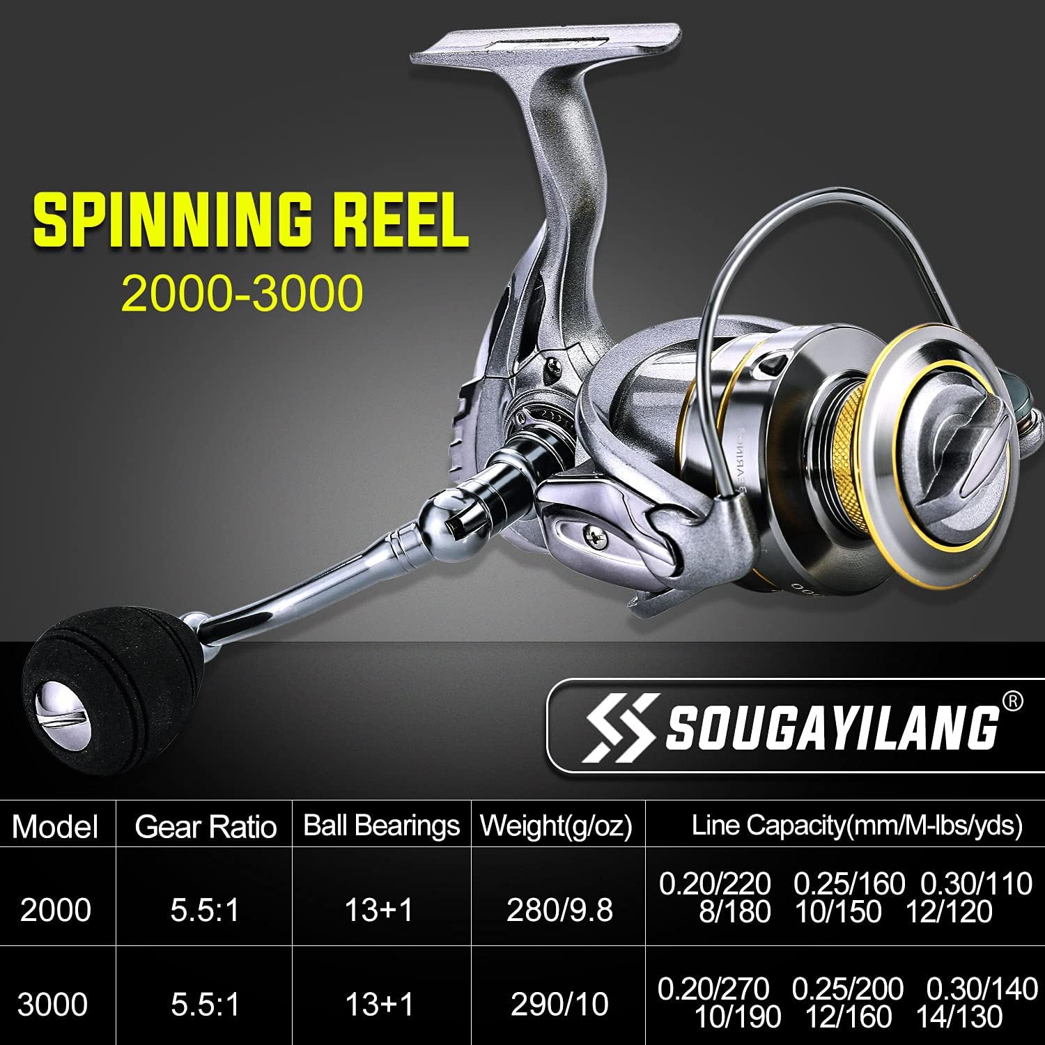 Sougayilang Telescopic Fishing Pole with Spinning Reel Portable Fishing Rod Reel Combos - Image 3