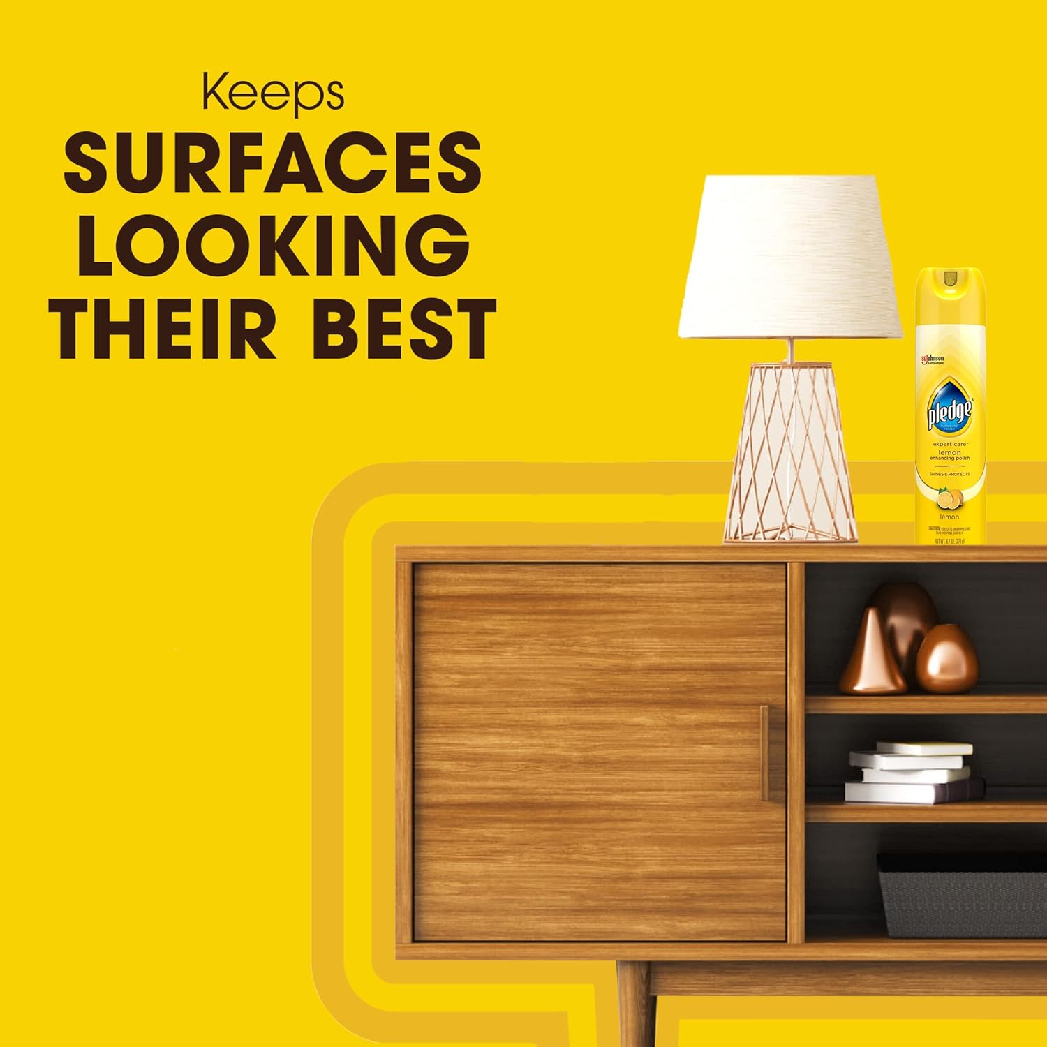 Pledge Enhancing Polish, Furniture & Wood Spray, Lemon Scent, 9.7oz - Image 4