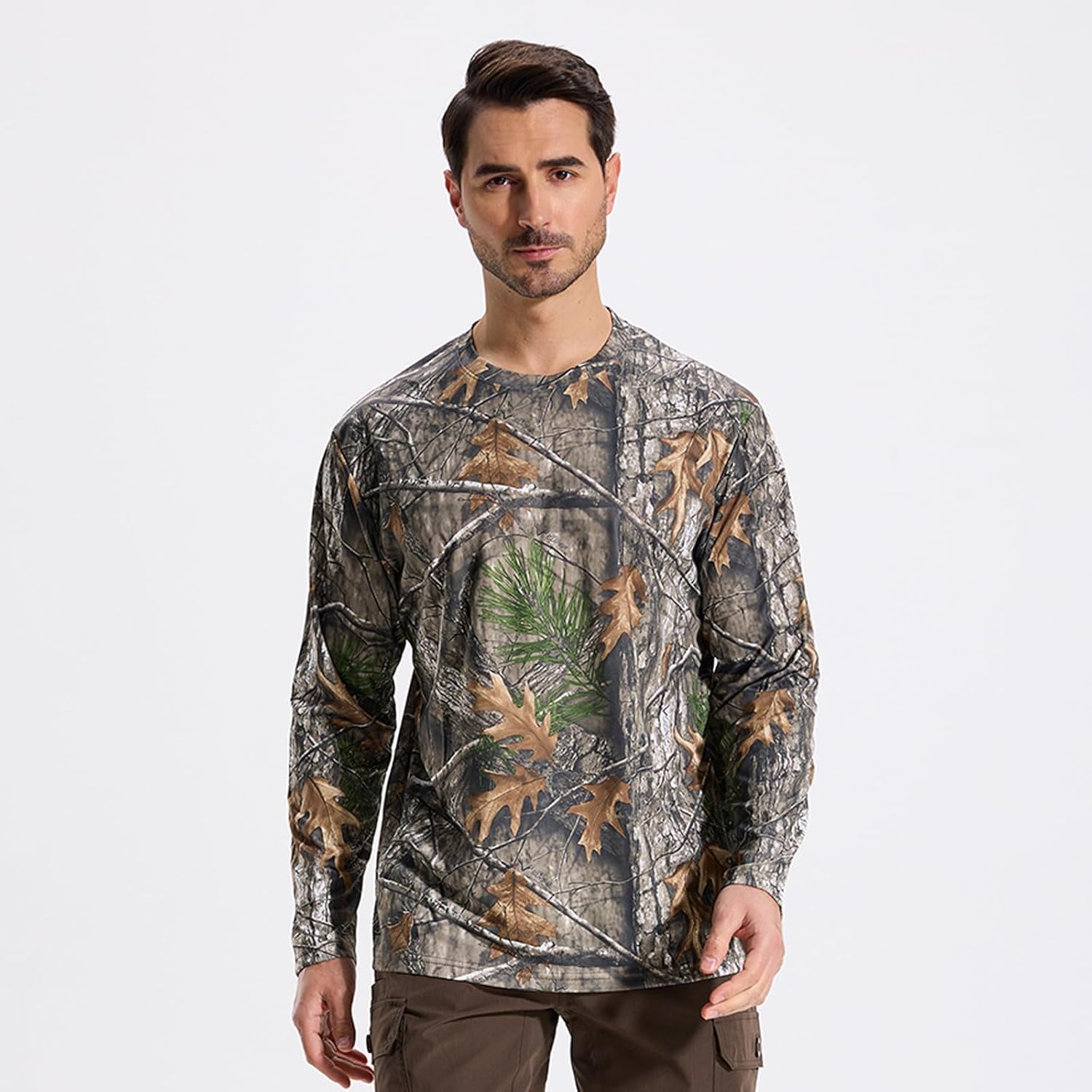 LOOGU Men's Camo Shirt Lightweight Turkey Hunting Shirt Camouflage Shirts for Men Long Sleeve Shirt - Image 2